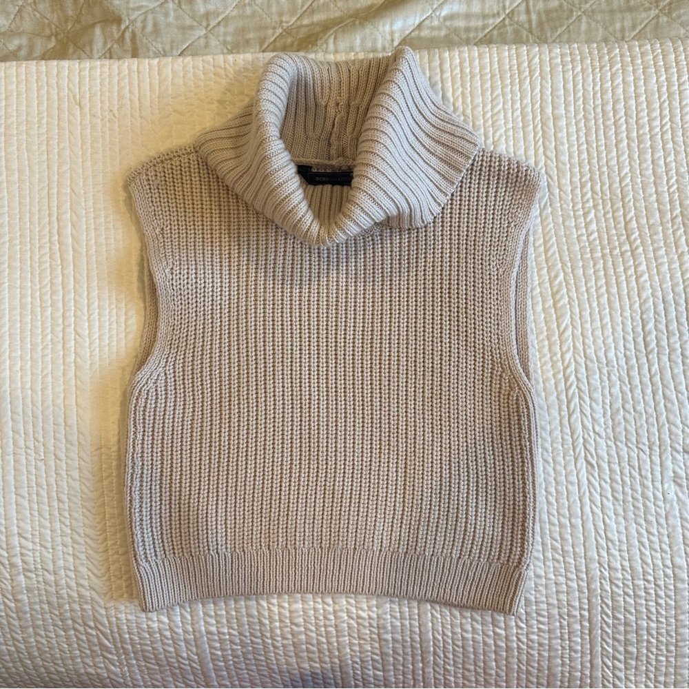 BCBGMaxAzria Casia Sleeveless Turtleneck Sweater